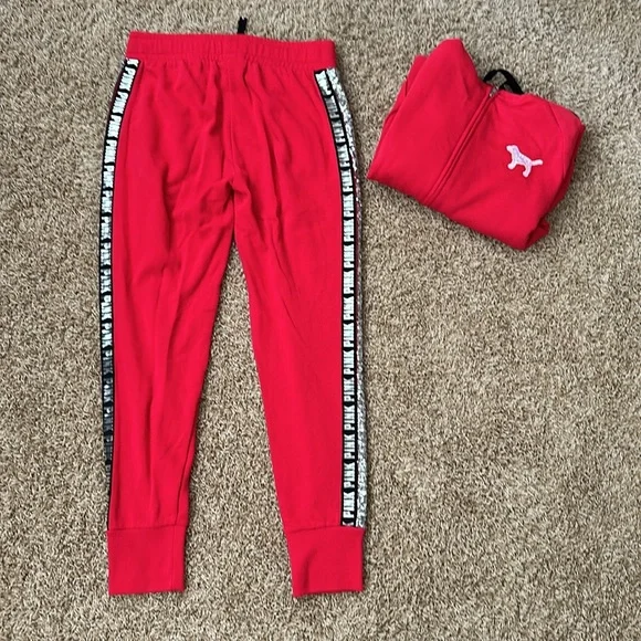 Red Blinged Victoria Secret Pink jumpsuit